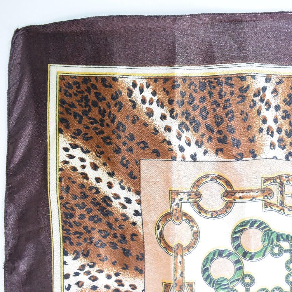 Silk Leopard Print Scarf for Women