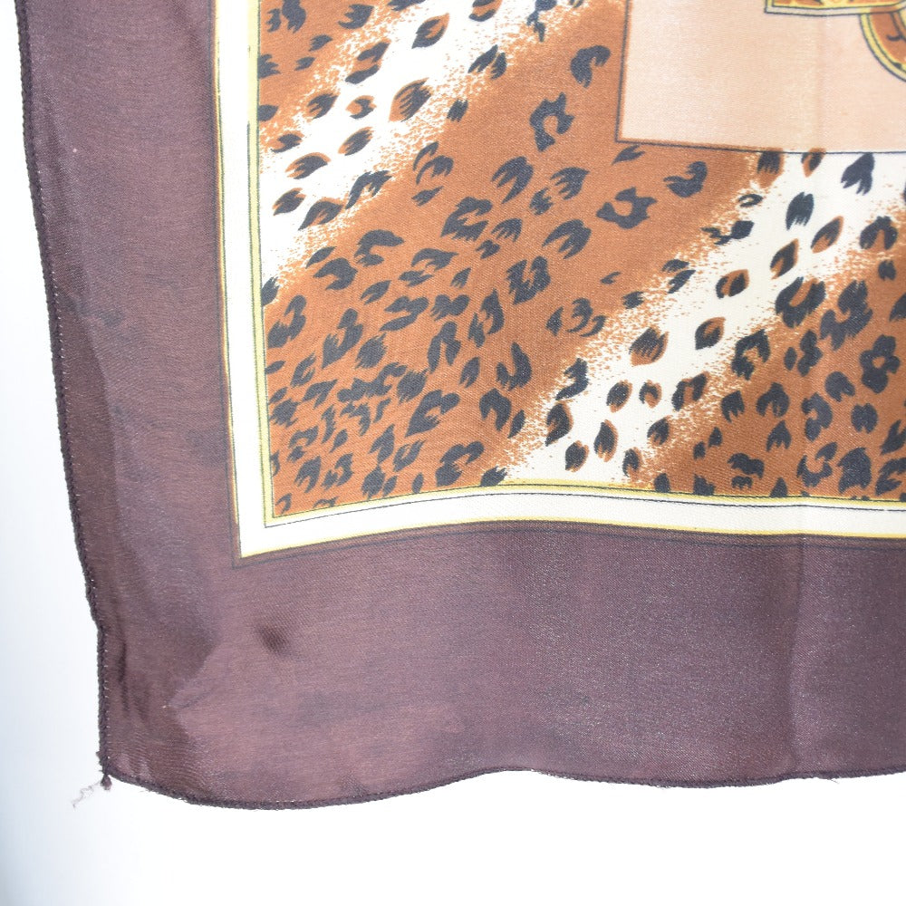 Silk Leopard Print Scarf for Women