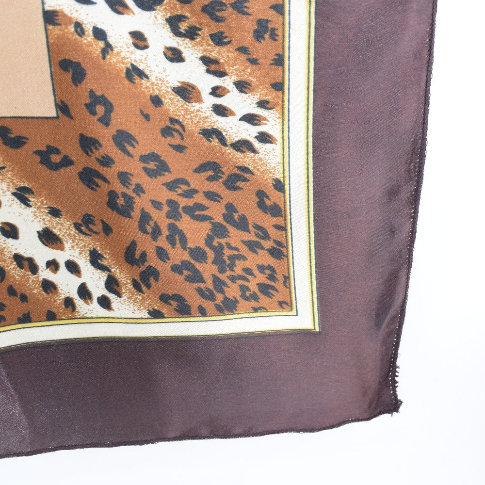 Silk Leopard Print Scarf for Women