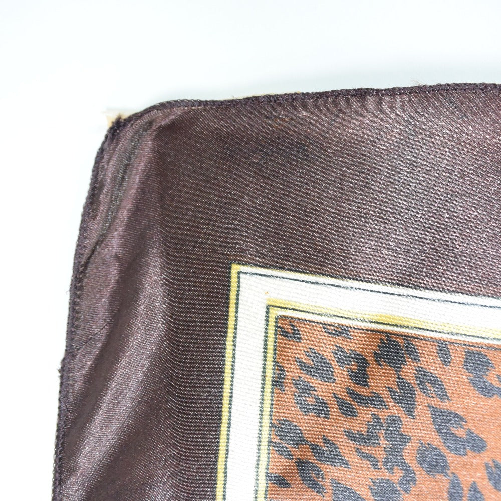 Silk Leopard Print Scarf for Women