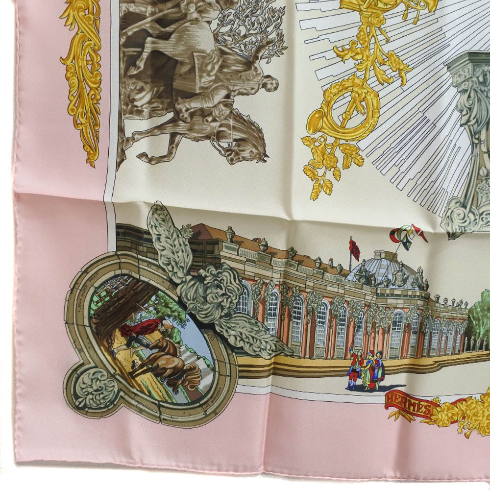 Hermes Silk Scarf Pink