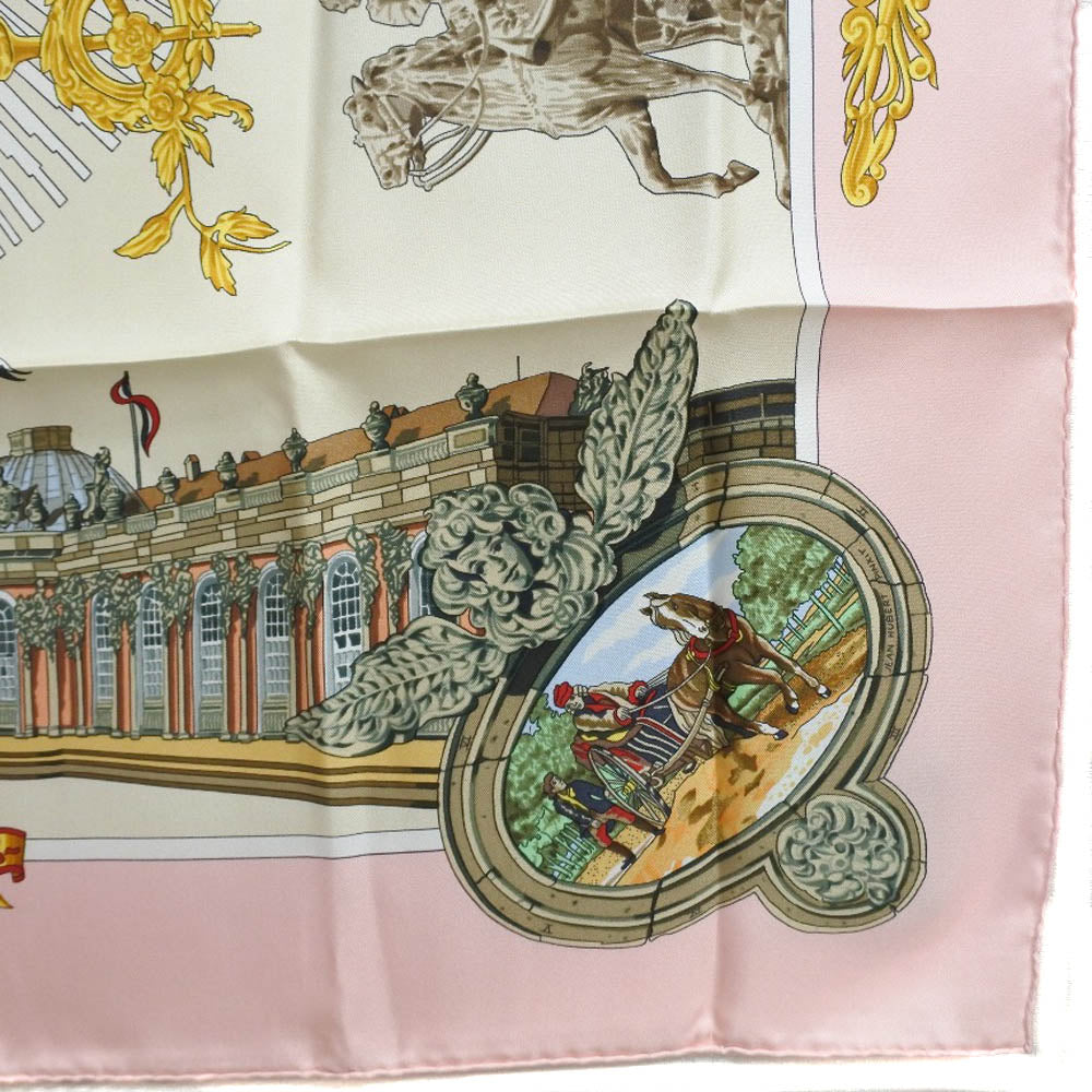 Hermes Silk Scarf Pink