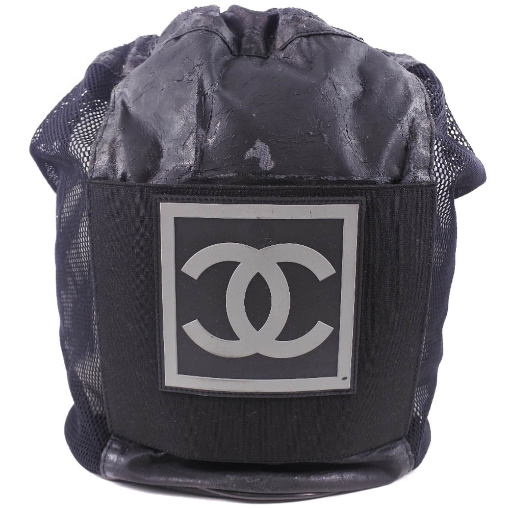 Chanel Sports Line Shoulder Bag Canvas Shoulder Bag in Fair Condition