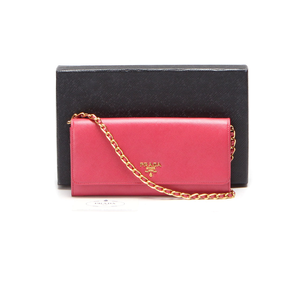 Saffiano Leather Wallet On Chain