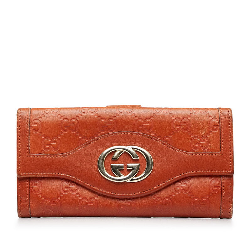 Gucci Leather GG Shima Long Wallet 282426 in Good Condition