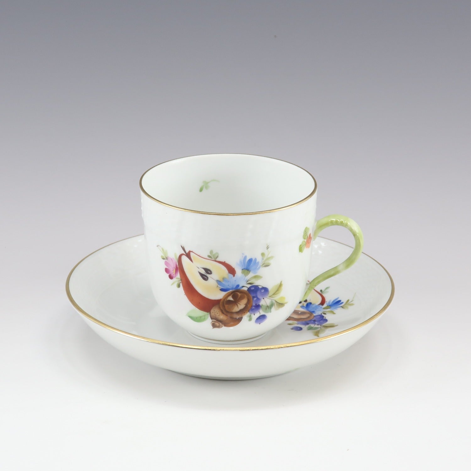 Herend Porcelain Fruit Composition Cup & Saucer