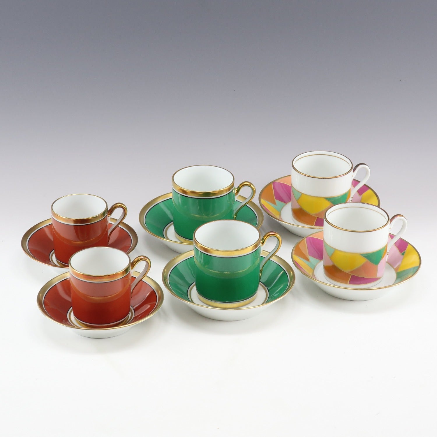 Richard Ginori Impero Demitasse Cup & Saucer Set of 6