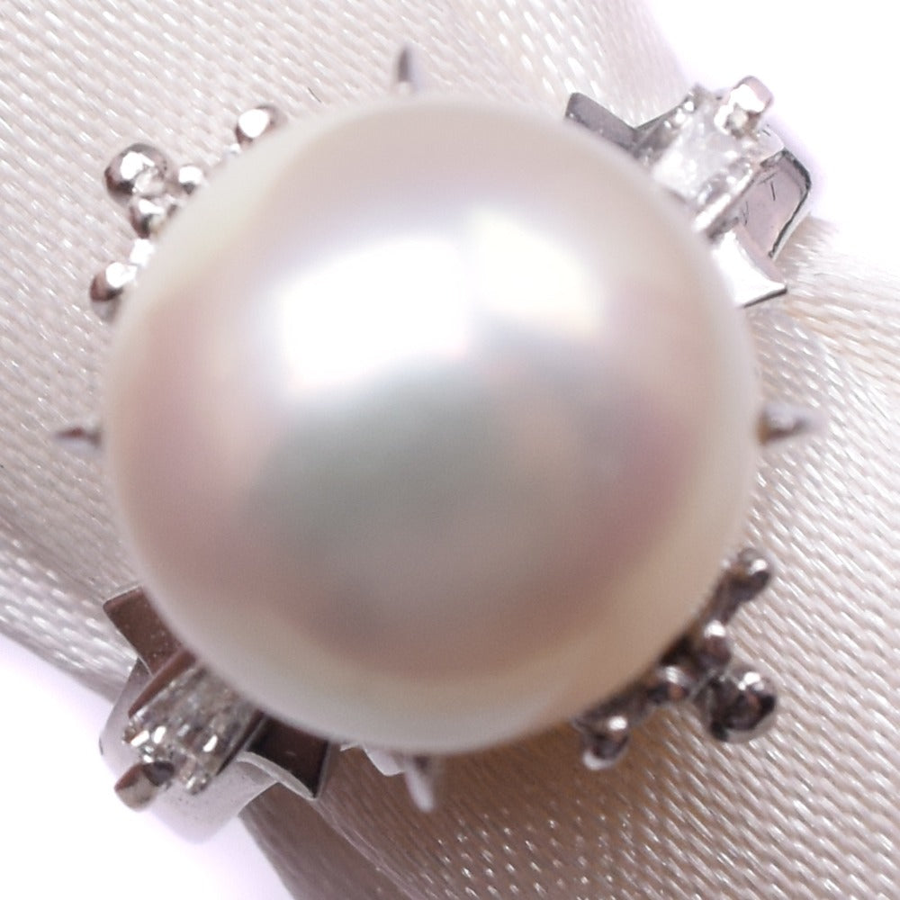 Pearl Diamond Ring Pt900 Platinum