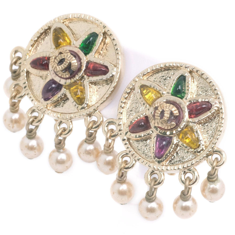 Chanel Coco Mark Earrings Fake Pearl