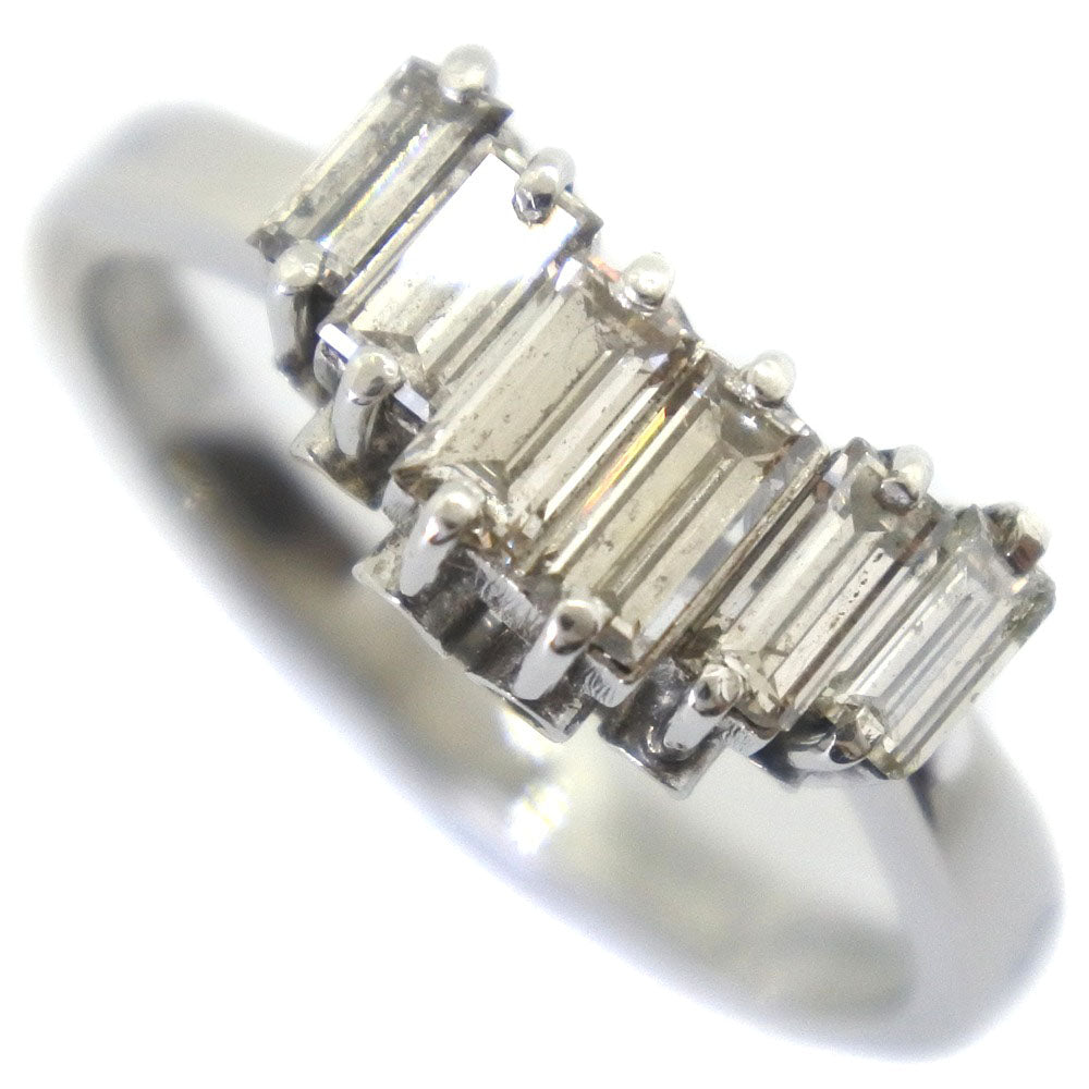 [LuxUness]  Dazzling Diamond Ring, Size 12, in Pt900 Platinum, Ladies, Preloved Metal Ring in Fair condition