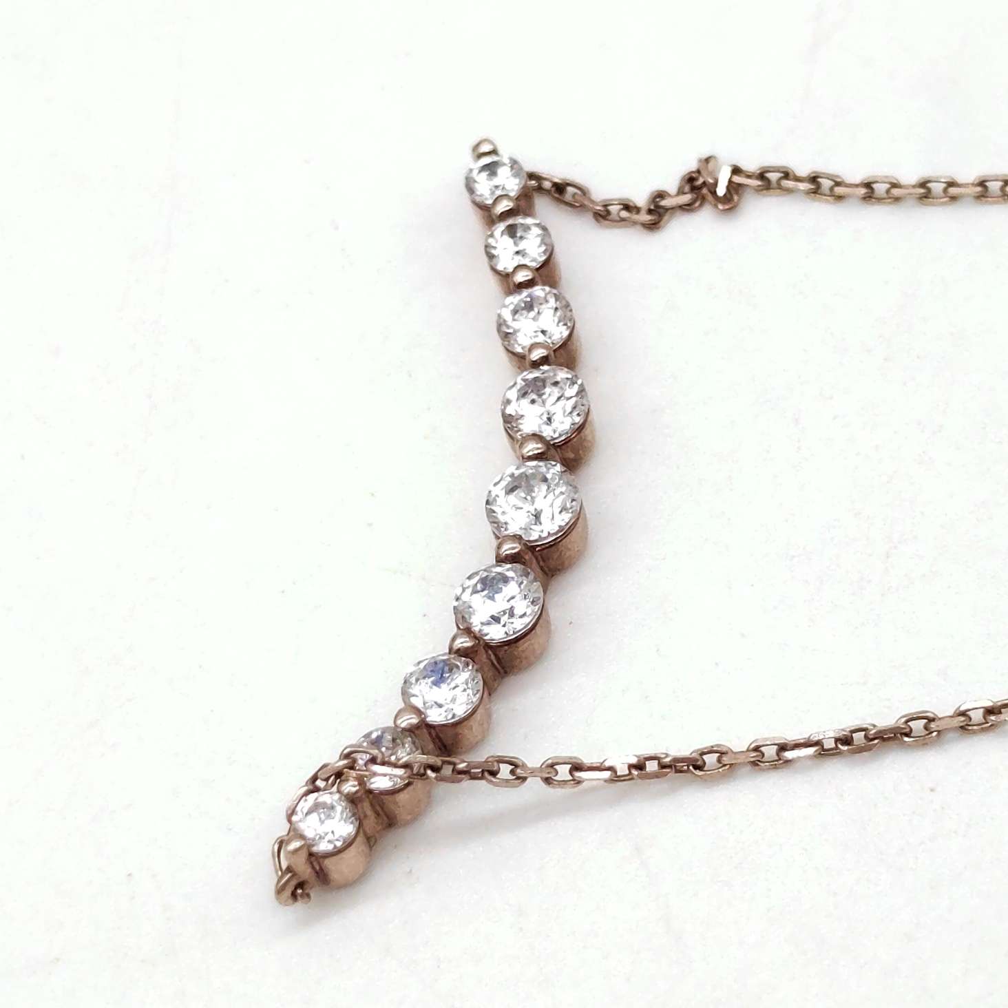 LuxUness  4℃. K10 Diamond Necklace in Alloy Gold-plated metal in Great Condition