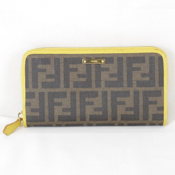 Fendi Zucca Leather Long Zipper Wallet
