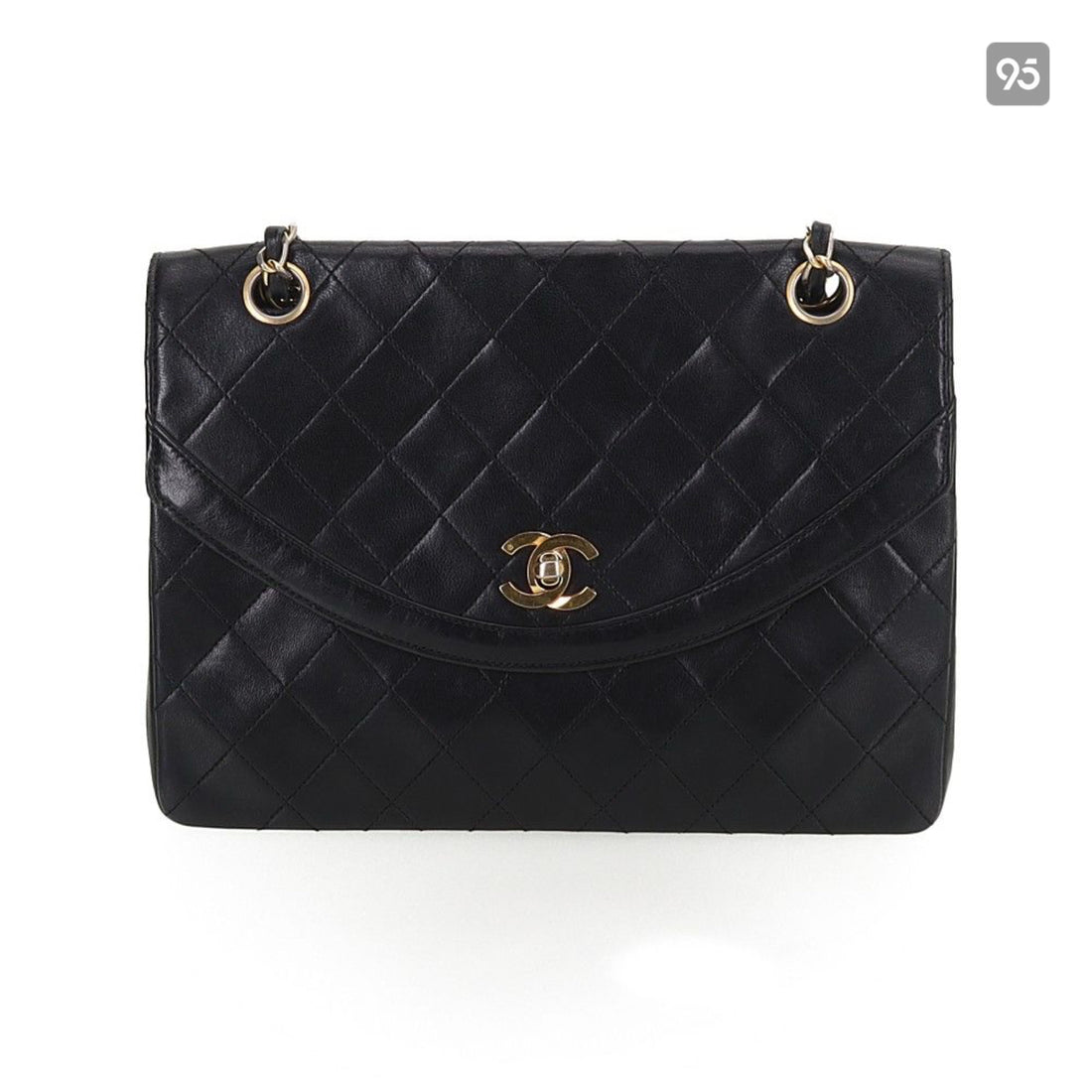 Chanel CC Quilted Leather Flap Bag Leather Shoulder Bag in Very Good Condition