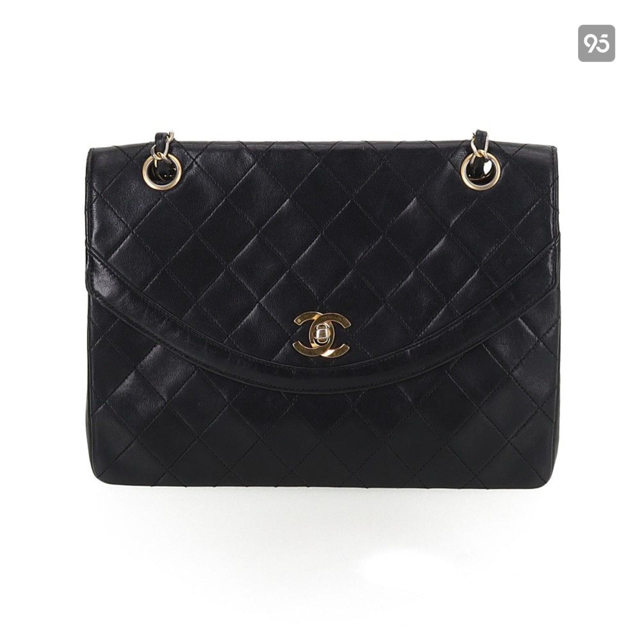 Chanel CC Quilted Leather Flap Bag Leather Shoulder Bag in Very Good Condition