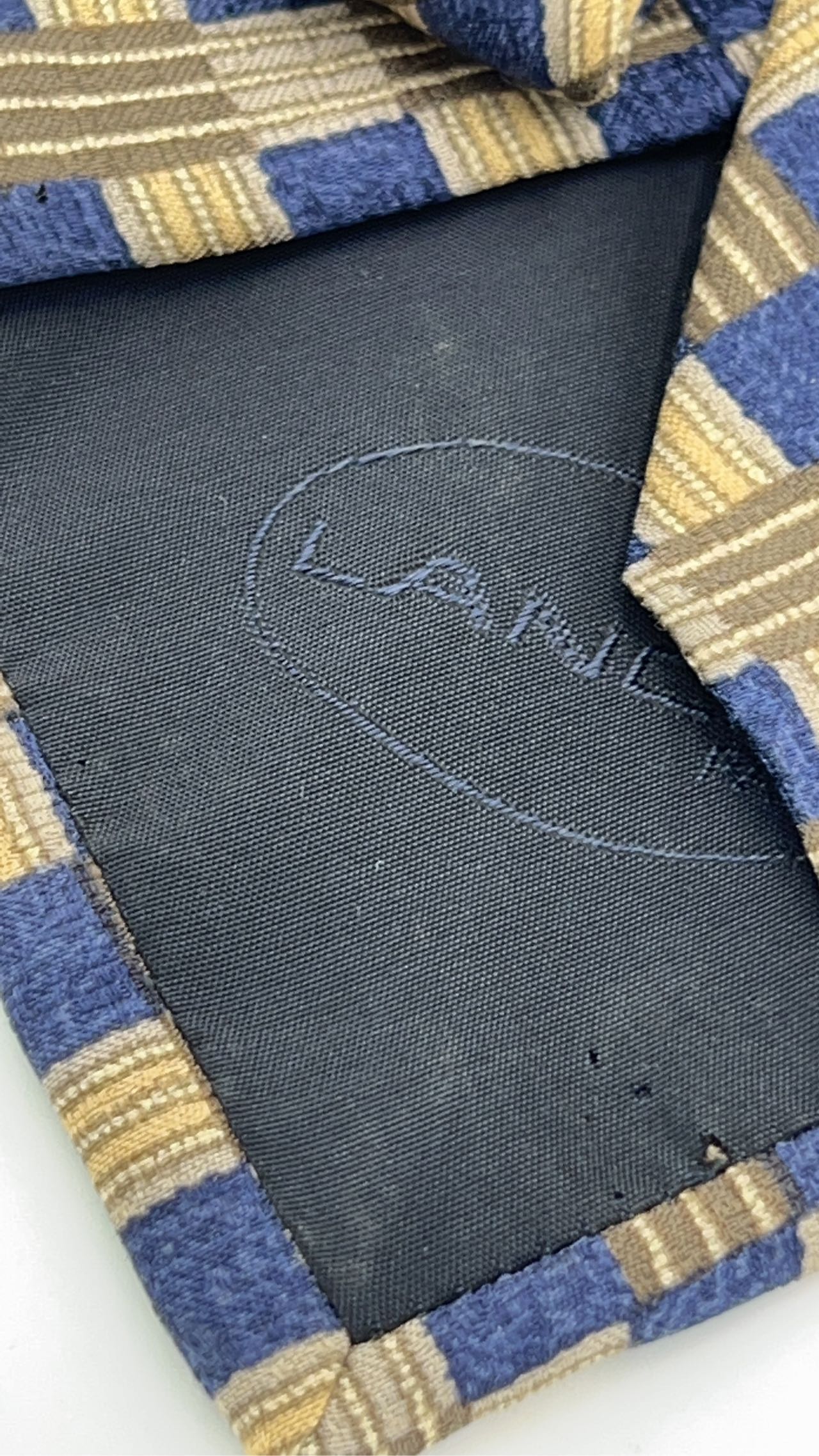 LuxUness  LANCEL Deep Blue Tie  Silk cotton in Very Good Condition