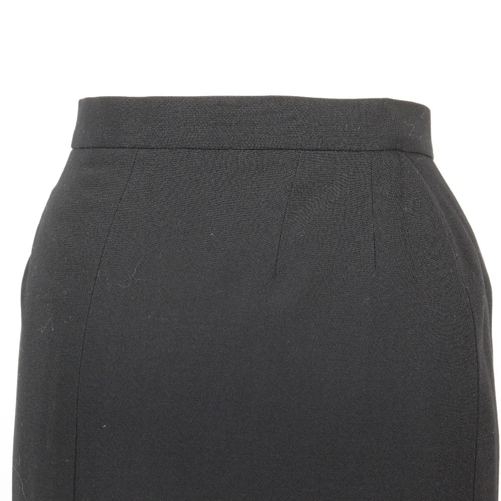 Chanel Wool Silk Skirt Black