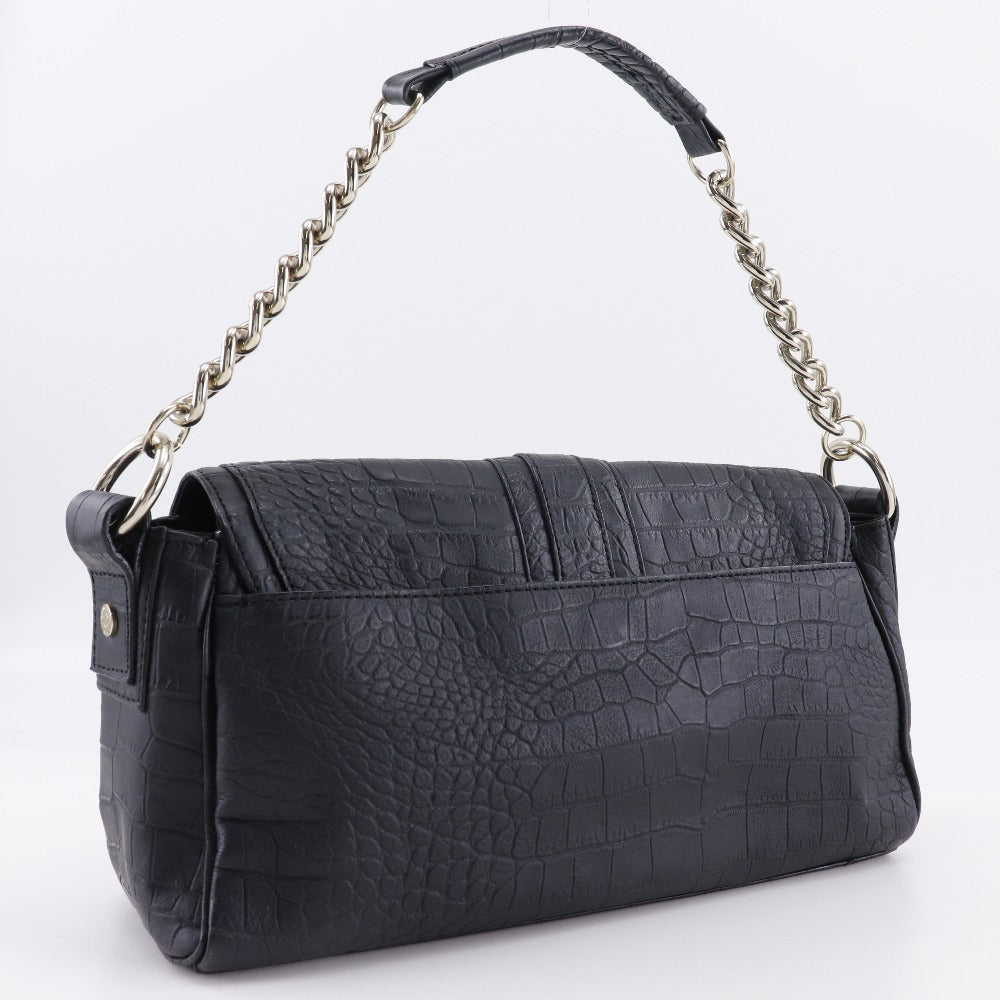 Samantha Thavasa Leather Shoulder Bag Black