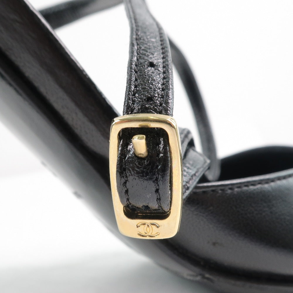 Chanel Leather Sandals Black Women