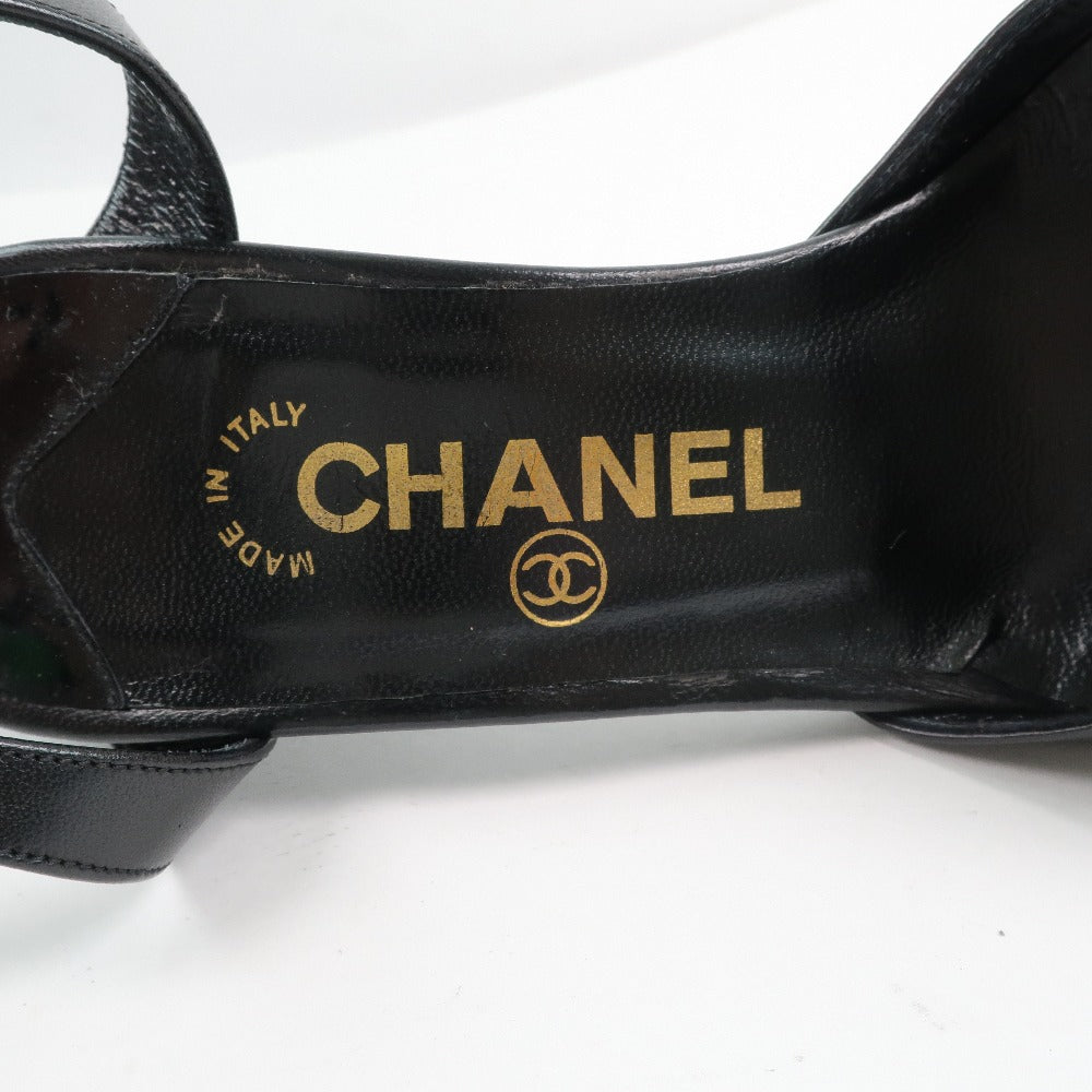 Chanel Leather Sandals Black Women