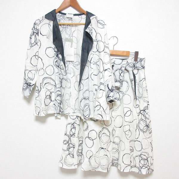 MARGON Linen Jacket Skirt Set