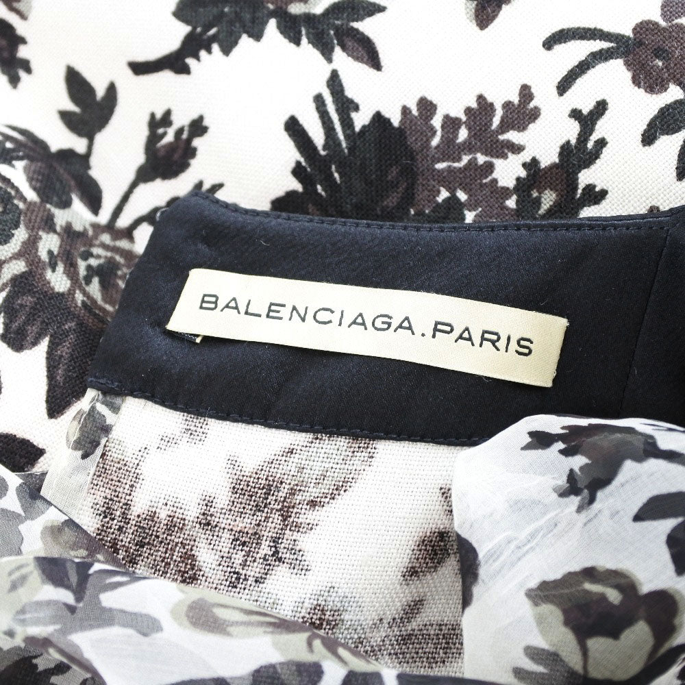 Balenciaga Silk Dress White/Black