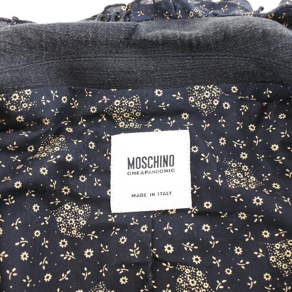 Moschino Floral Ruffle Cotton Rayon Black Set