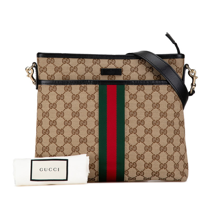 Gucci GG Canvas Leather Shoulder Bag 388926