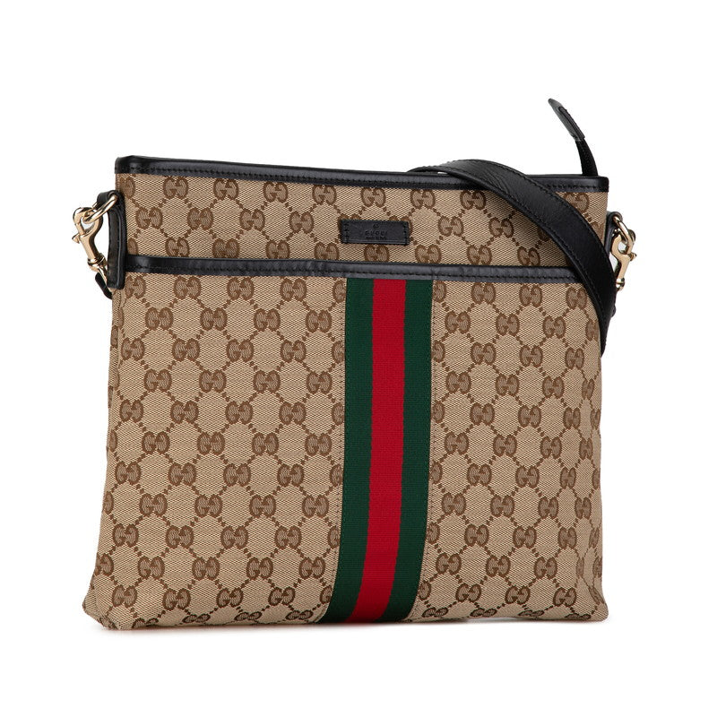 Gucci GG Canvas Leather Shoulder Bag 388926