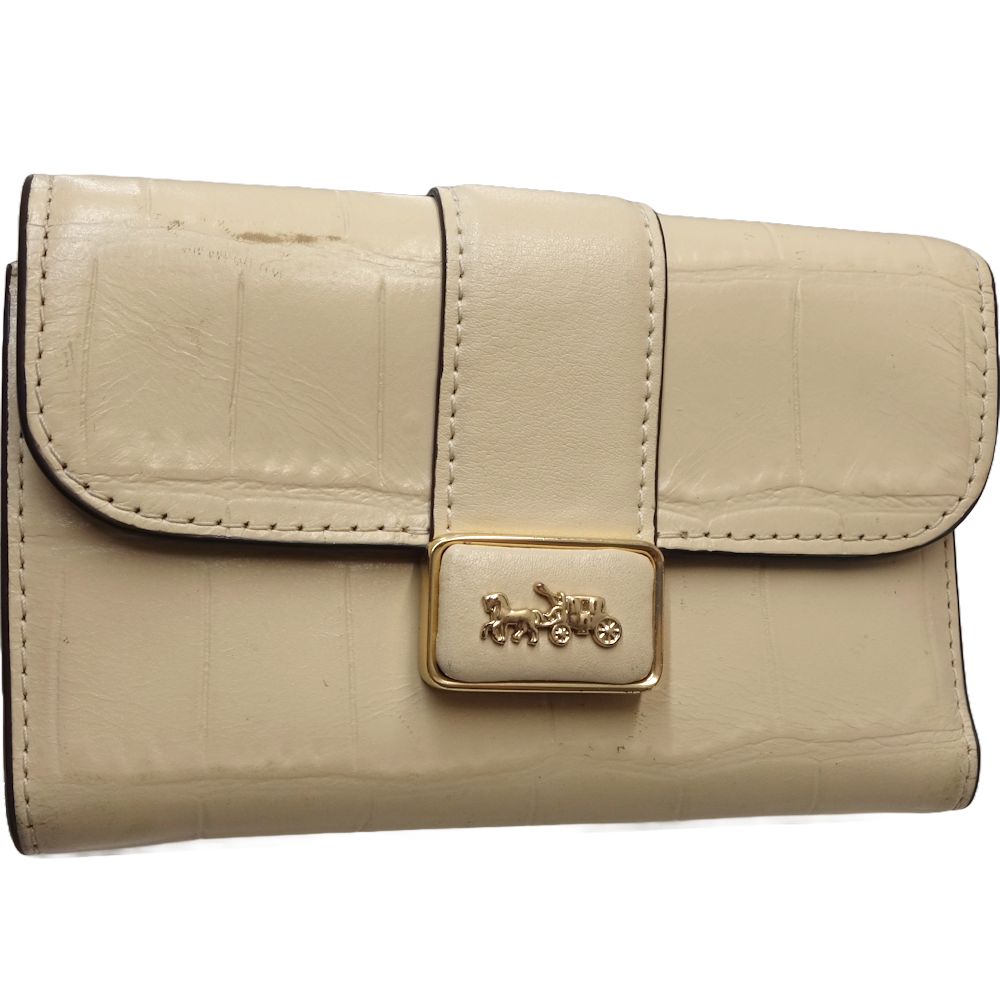 Coach Leather Compact Wallet CE686