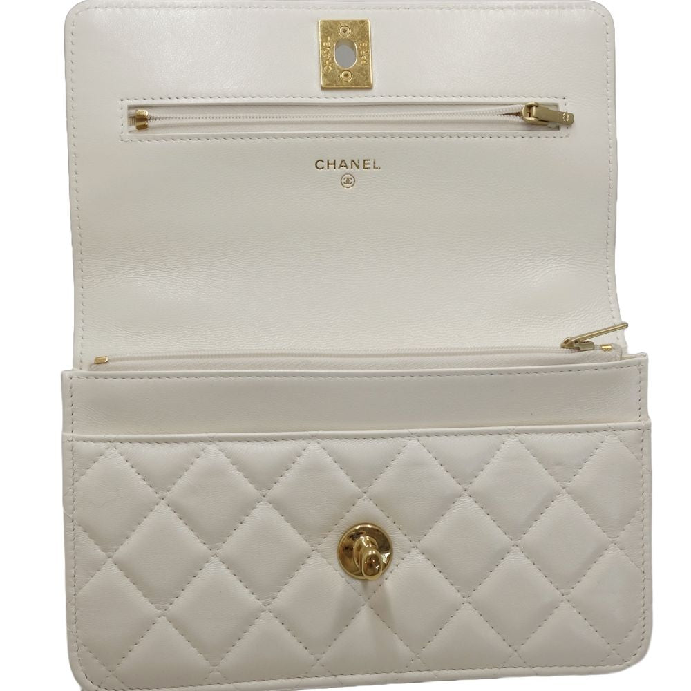 Chanel Lambskin Matelasse Coco Mark Shoulder Bag