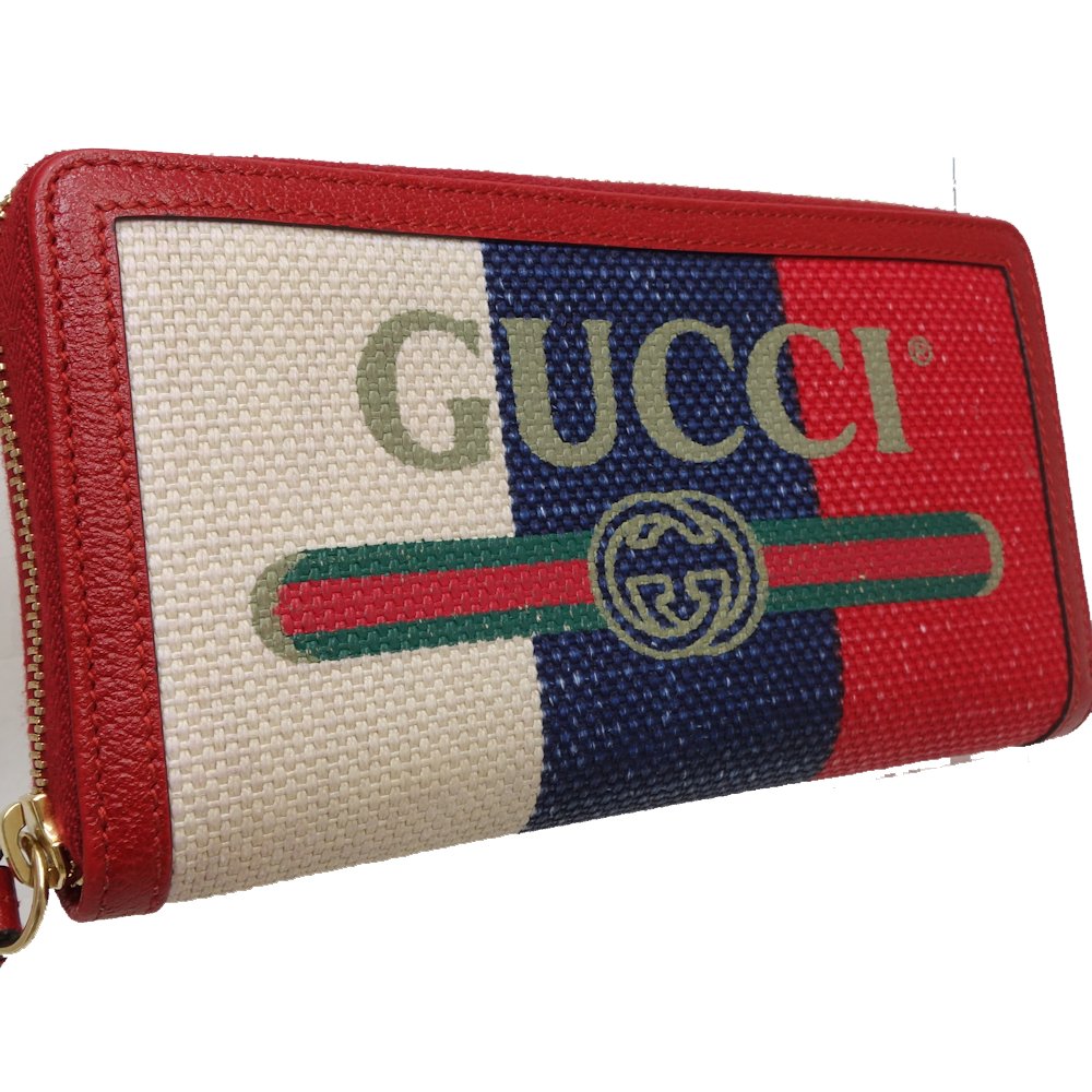 Gucci Canvas/Leather Zip Around Wallet