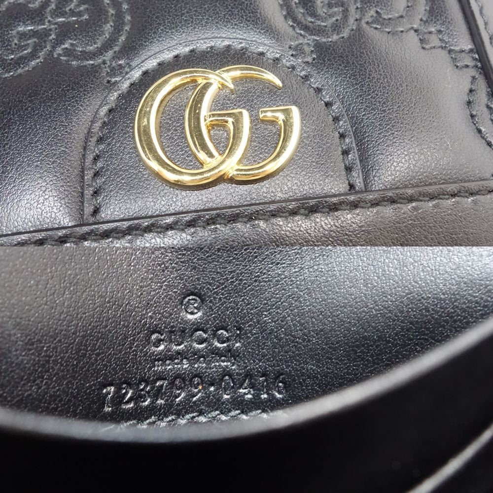 Gucci Leather Card Case Wallet Black