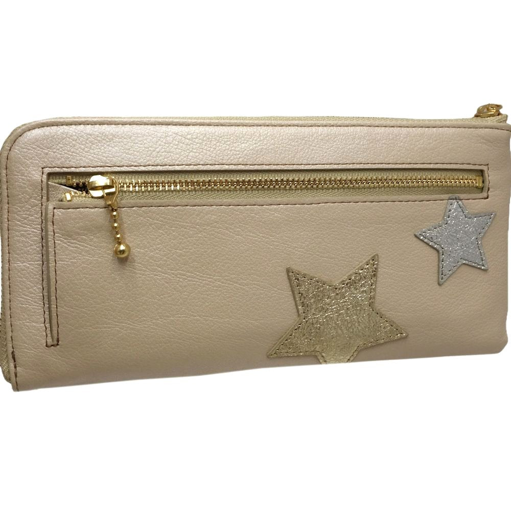 ANNA SUI Leather Long Wallet Rabbit Beige