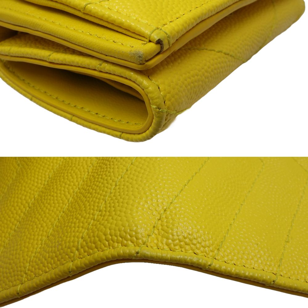 Yves Saint Laurent Tiny Wallet Calf Yellow