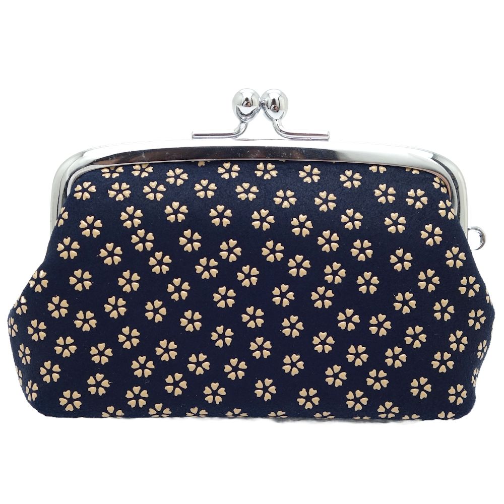 Deerskin Coin Case Sakura Navy