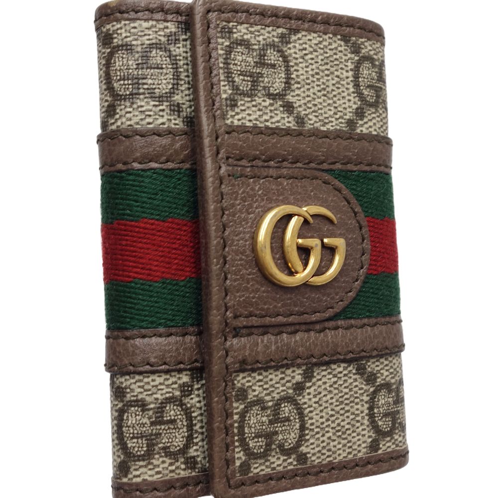 Gucci Key Case GG Supreme Ophidia Canvas Leather