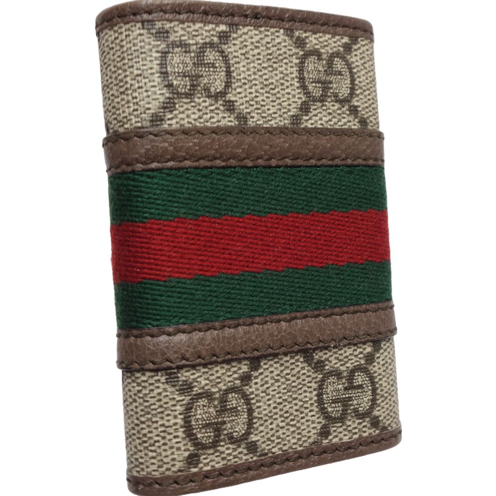 Gucci Key Case GG Supreme Ophidia Canvas Leather