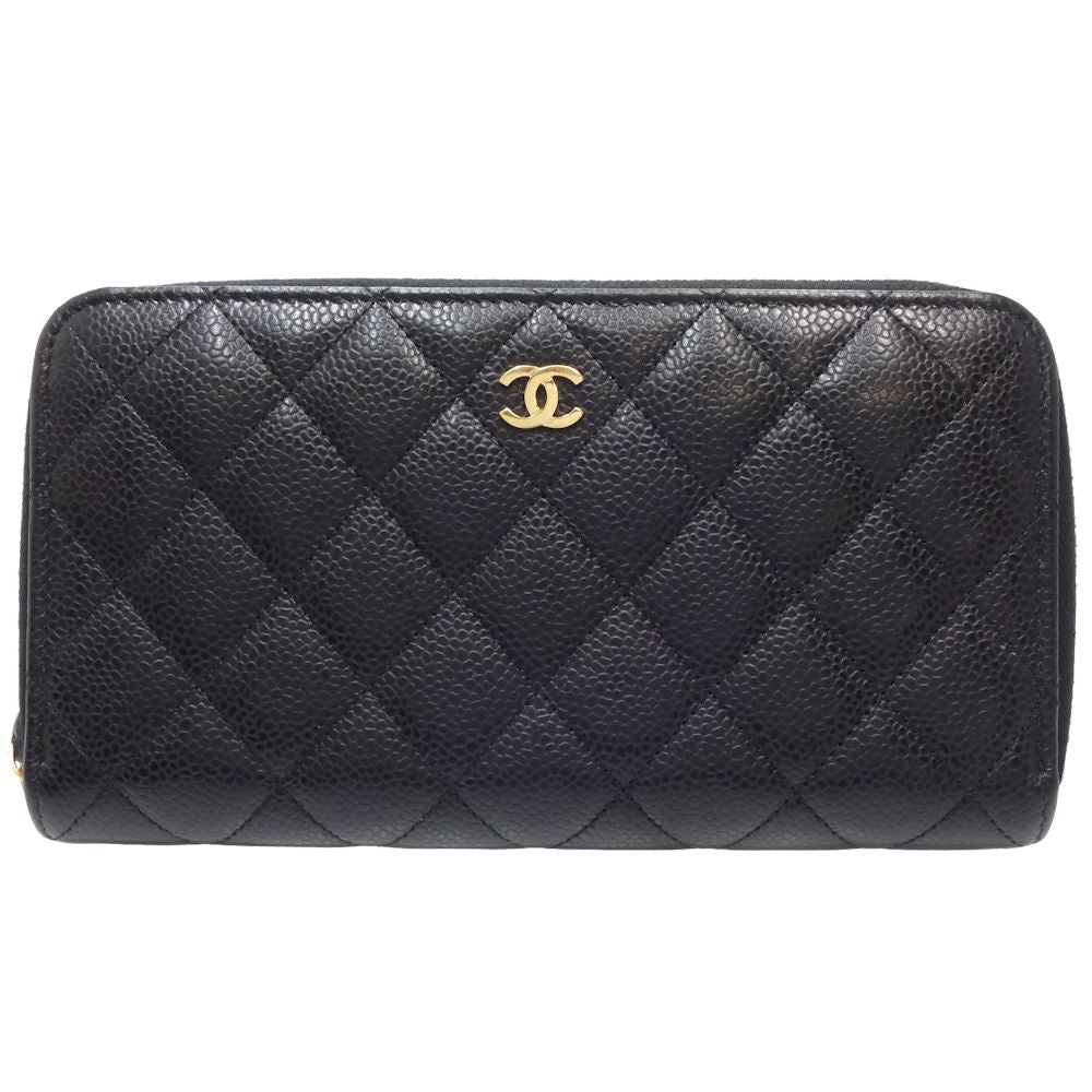 Chanel Caviar Skin Classic Long Wallet AP0242