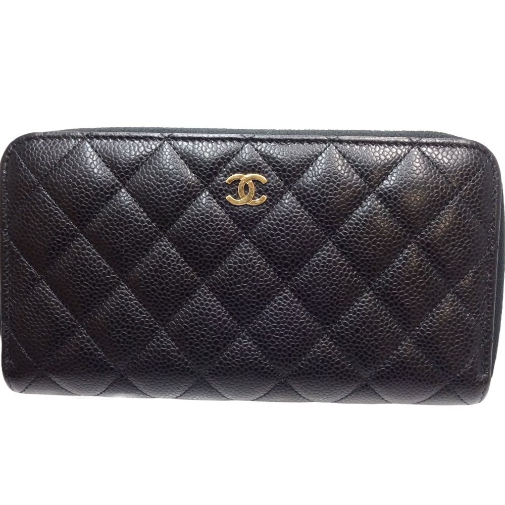 Chanel Caviar Skin Classic Long Wallet AP0242