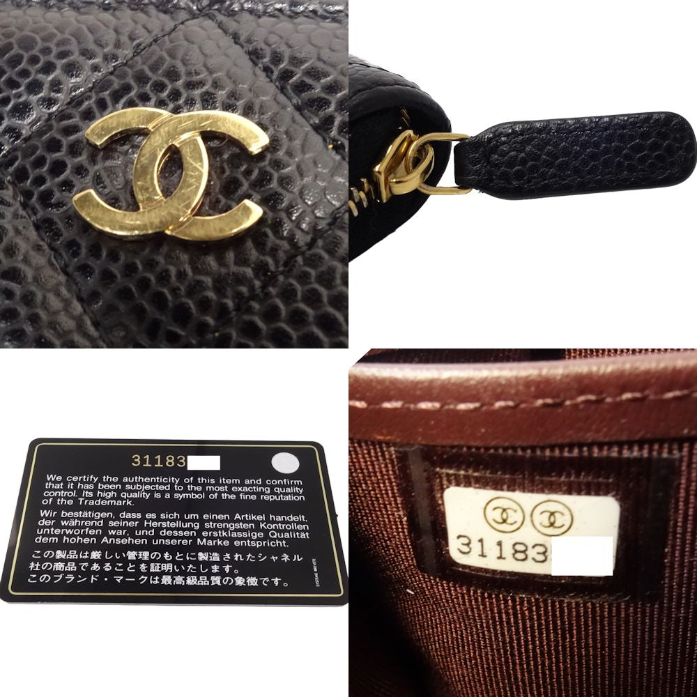 Chanel Caviar Skin Classic Long Wallet AP0242