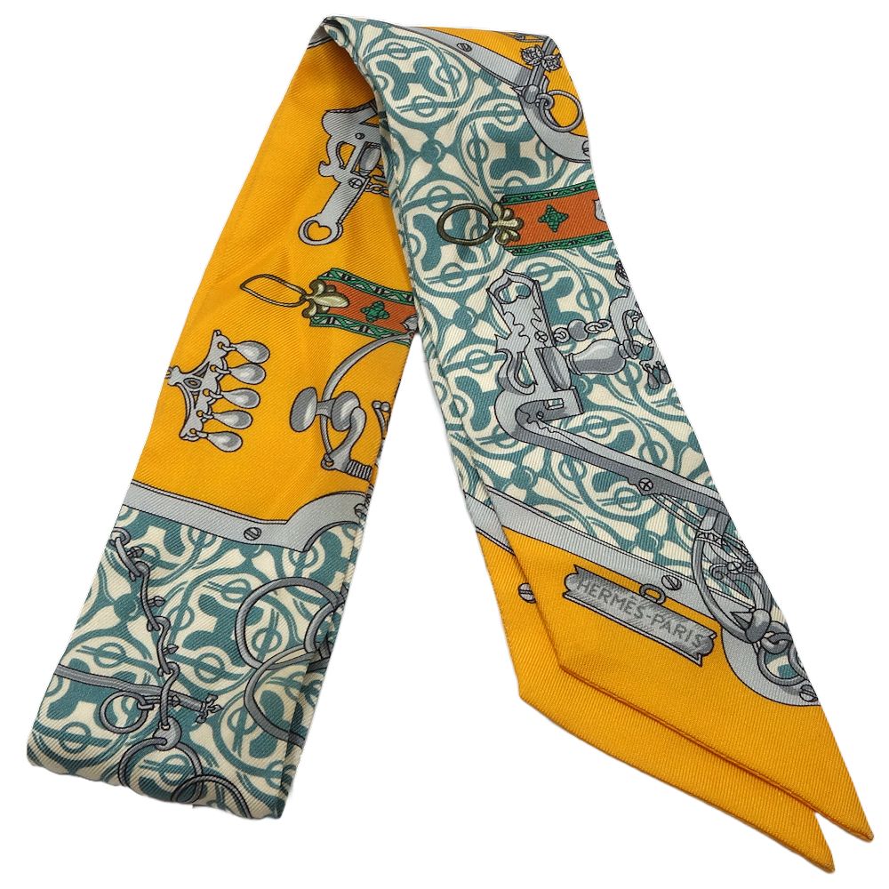 Hermes Silk Twilly Scarf Multicolor