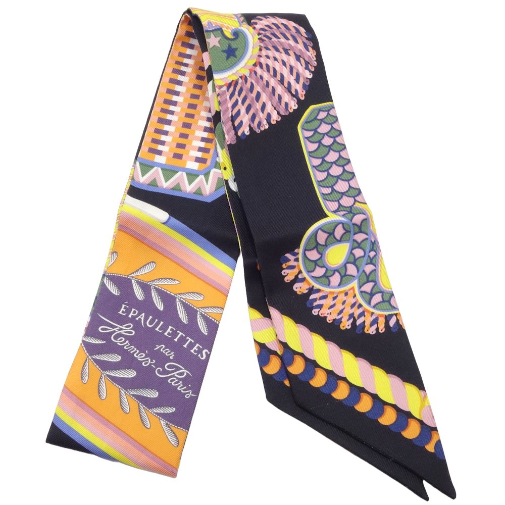 Hermes Silk Twilly Scarf Epaulettes de Gala