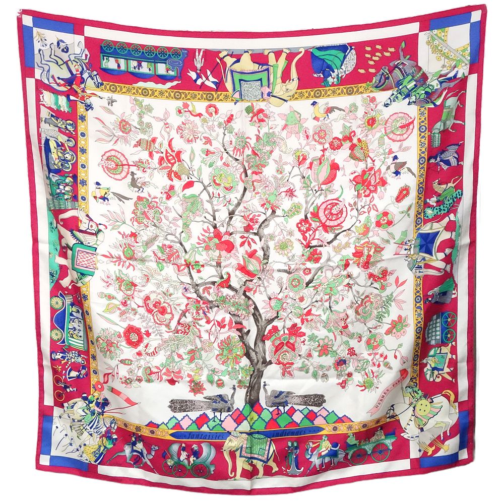 HERMES Silk Scarf Fantaisies Indiennes