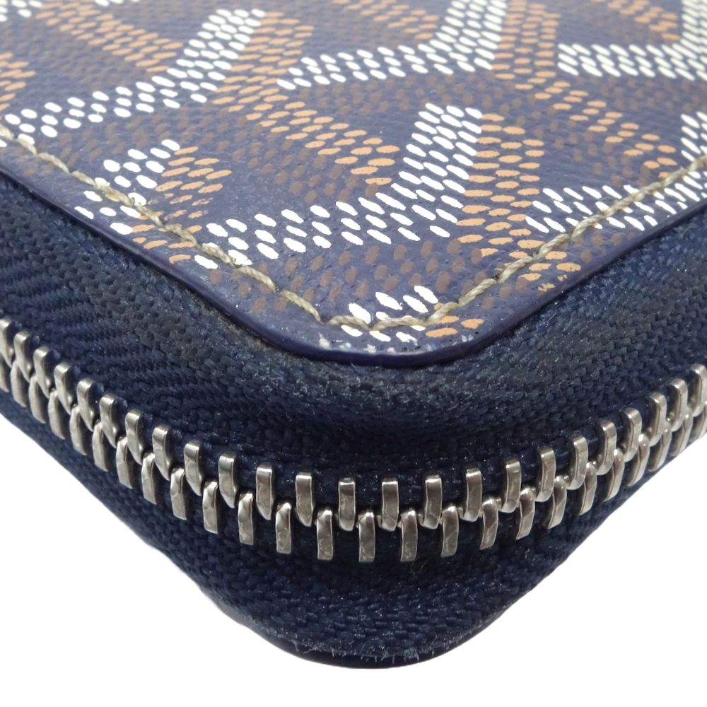 Goyard Matignon GM Herringbone Long Wallet Navy