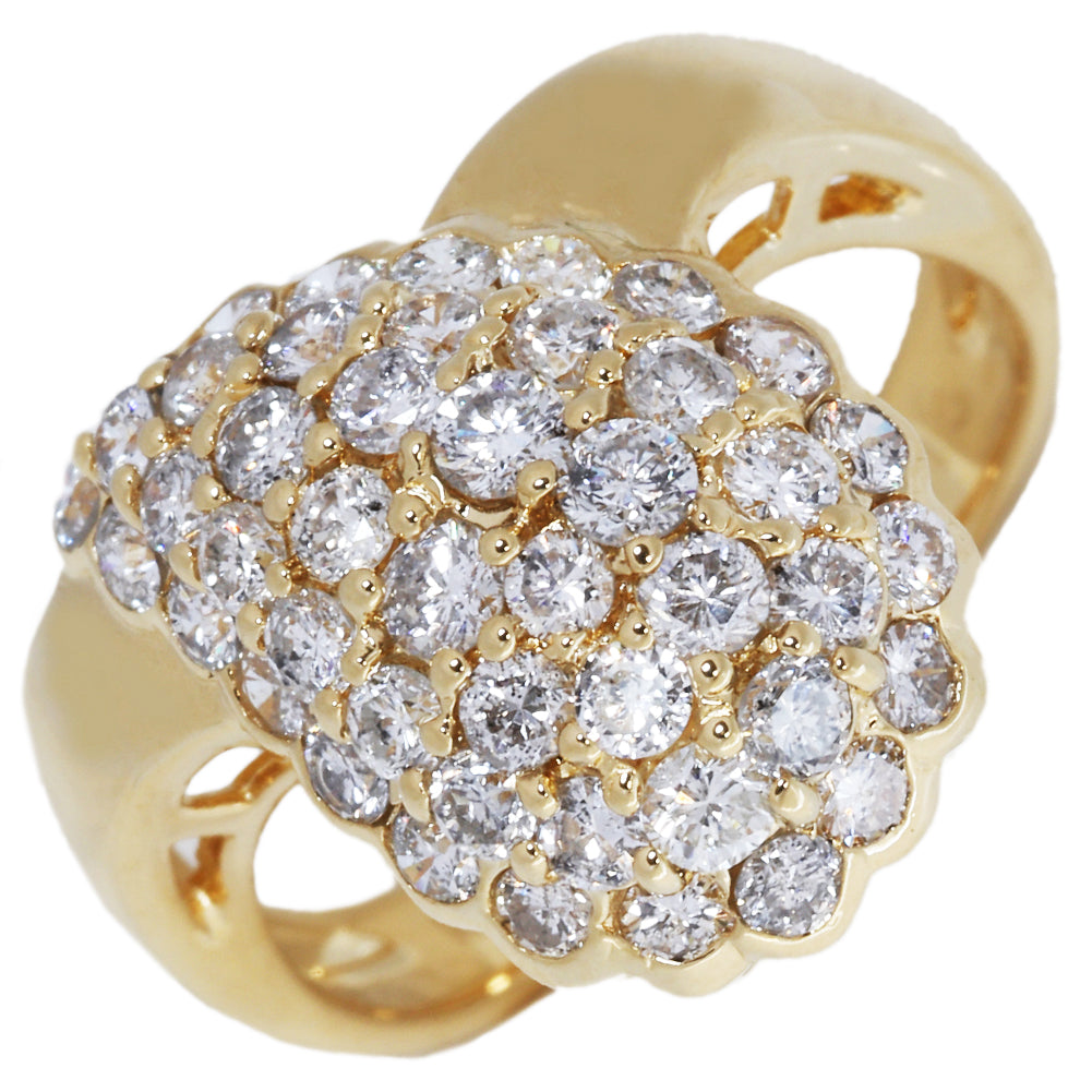 K18YG Yellow Gold Diamond Ring 1.50ct Size 11.5 in Great Condition