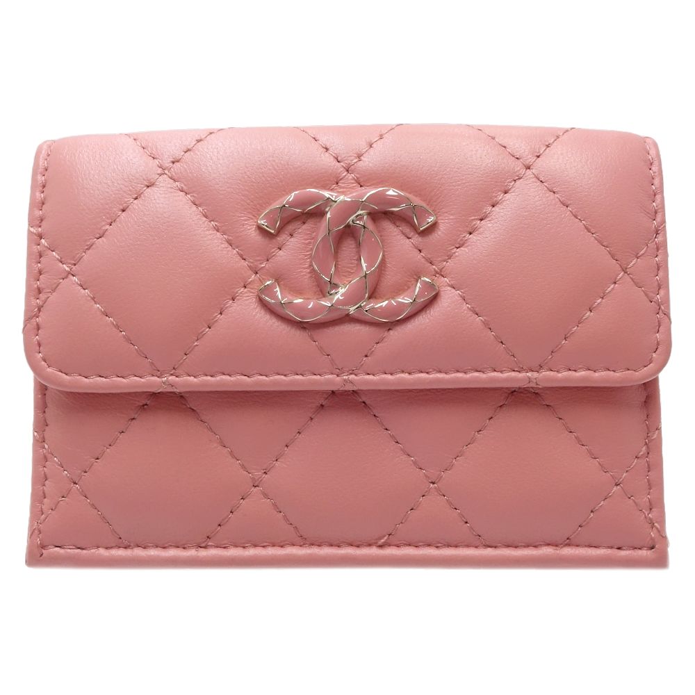 Chanel Lambskin Trifold Wallet Matelasse AP3650