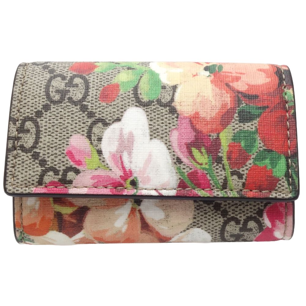 Gucci Canvas Key Case GG Blooms