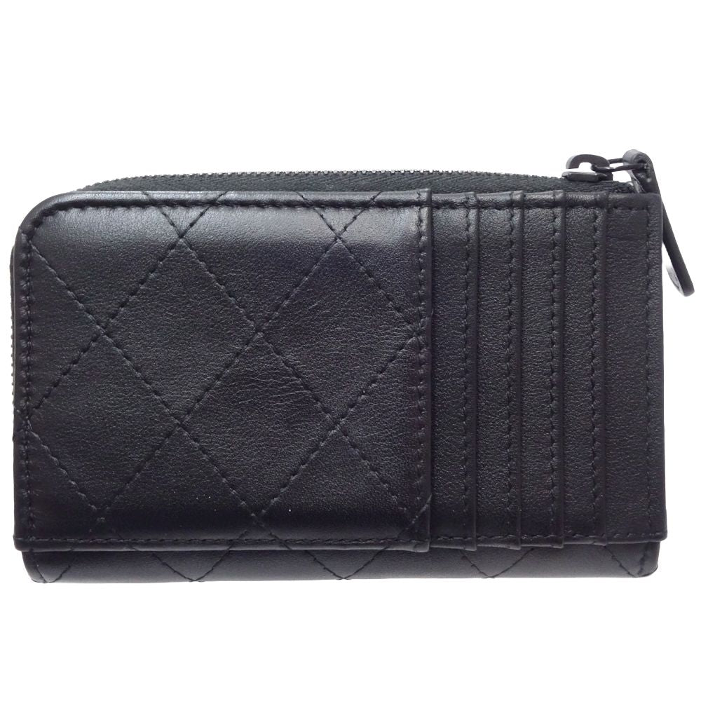 Chanel Grain Calf Leather Fragment Case Coin Wallet