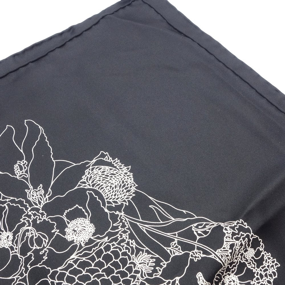 Hermes Silk Scarf Robe Legere Black White