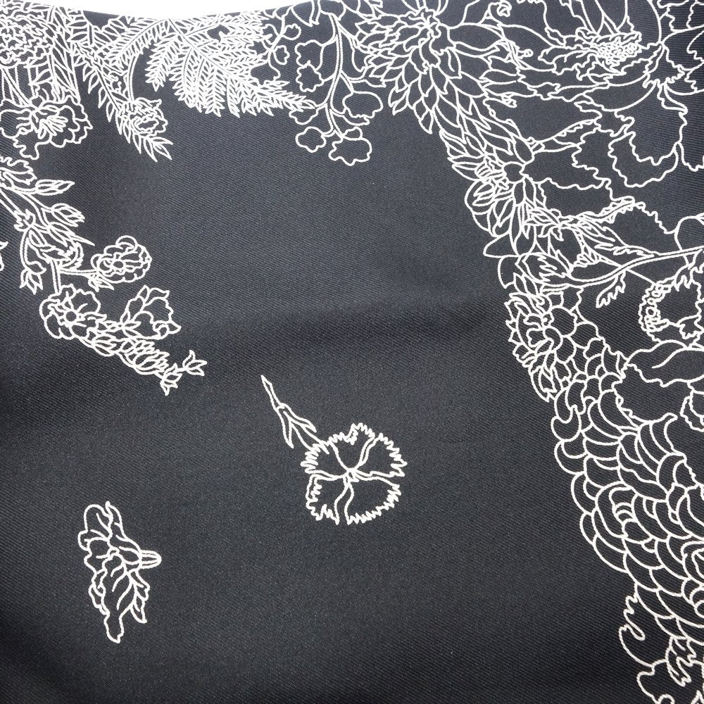 Hermes Silk Scarf Robe Legere Black White